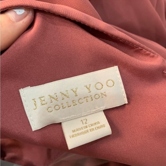 Jenny Yoo Dress Ryan Bridesmaids Gown Maxi in Dusty Rose Pink - Picture 4 of 5